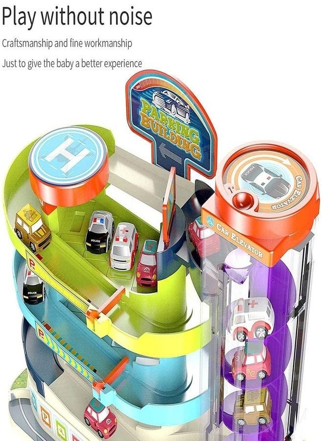 BLiSS HUES® Car Track Set 3 Level Race Track & Toy Garage Playset| Light & Music -Electric Parking Lot Toy for Toddler | Automatic & Manual for Kids 3+ Years - Image 4